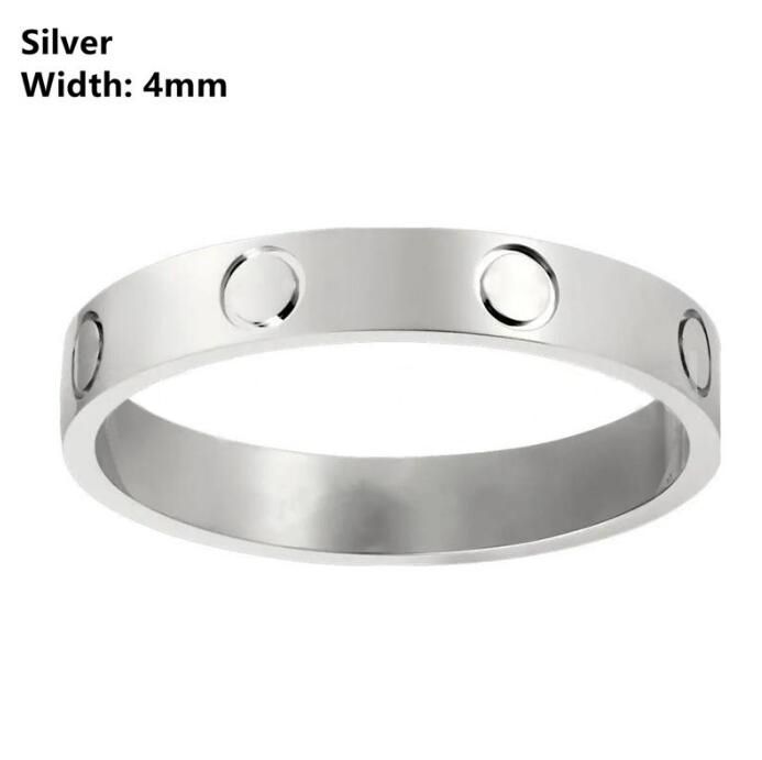 4mm argento senza diamante