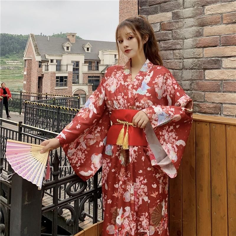 Compra Japonés Kimonos Tradicionales Yukata Mujeres Traje Geisha Kimono  Vestido Mujer Obi Cosplay FF2194 Ropa Étnica Barato | Entrega Rápida Y  Calidad | Es.Dhgate