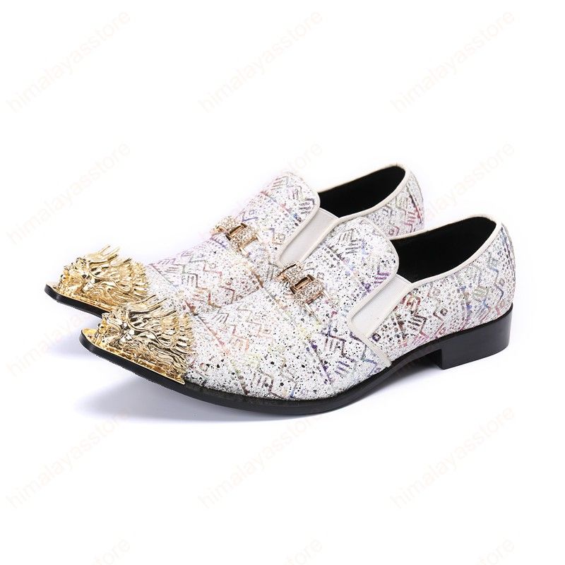 Compre Tendencia Estilo Italiano Zapatos De Cuero De Hombre Hadnmade Metal  Puntiagudo Con Punta Formal De Vestir De Negocios Para Hombres Boda De  Fiesta A 83,12 € Del Himalayasstore | Es.Dhgate.Com