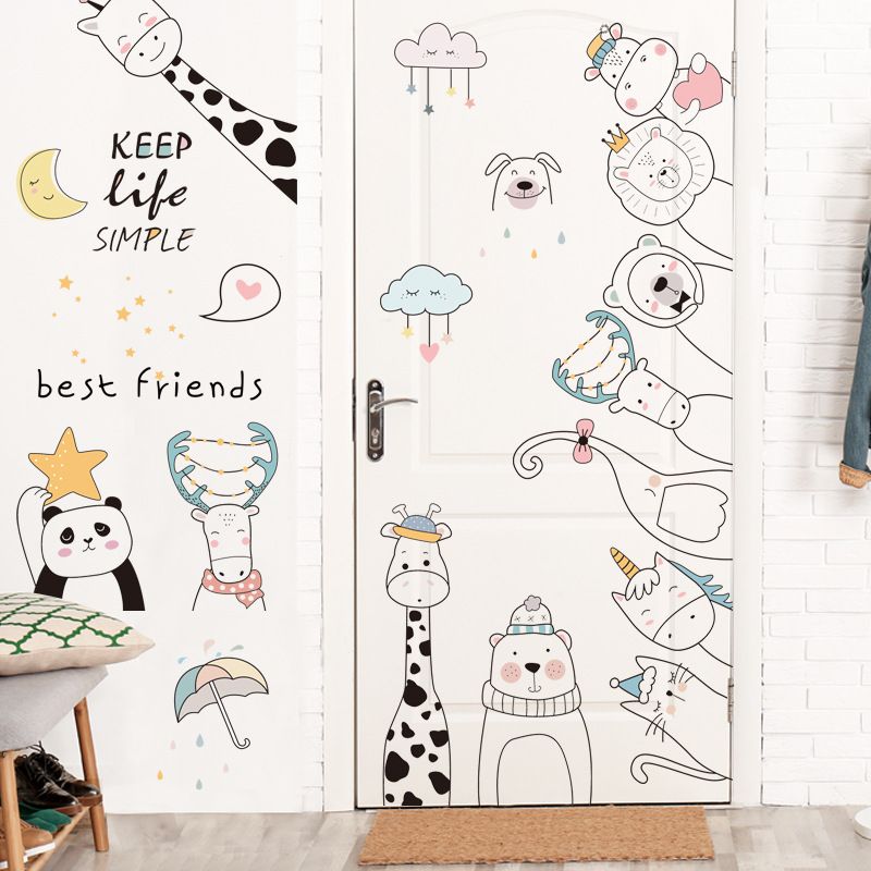 Pegatinas de pared Dibujos animados Animal Fondo Lindo Pared Agotessivo Decoración Decoración Pegatinas de pared Dibujos animados Animal Fondo Lindo Pared Agotessivo Decoración Decoración