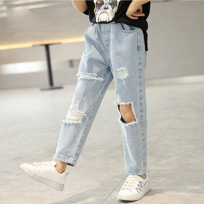 Compra Niños Niños Pantalones Vaqueros Moda Ropa Rasgada Pantalones Denim  Ropa Para Niños Bebe Niñas Populares Barato | Entrega Rápida Y Calidad |  Es.Dhgate