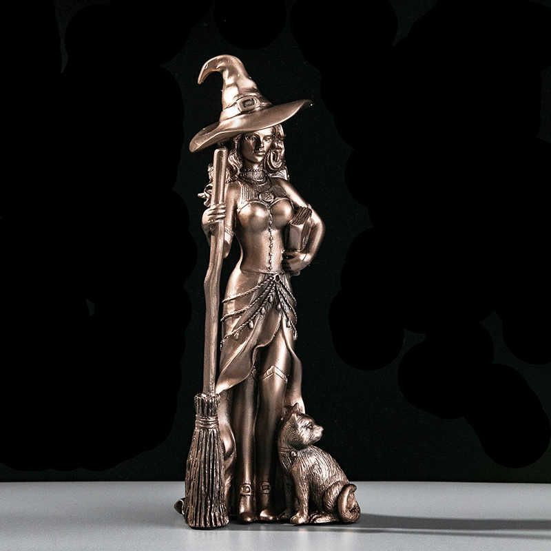 Luxury Designer MGT Nordic Rtro At Home Witch Statue... - Image 2