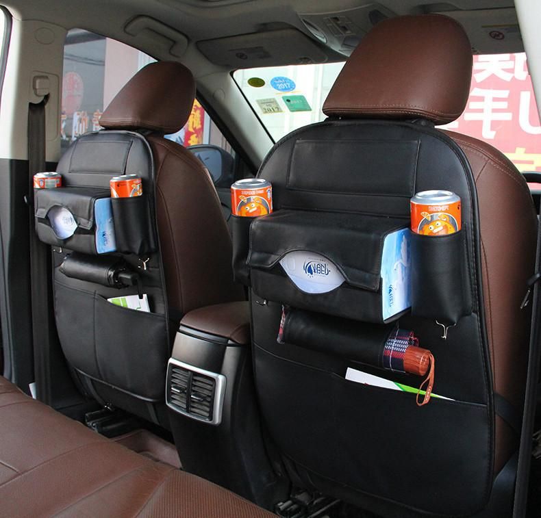 Car Rear Seat Storage Hanging Bag PU Car Interior Storage Organizer  Waterproof General