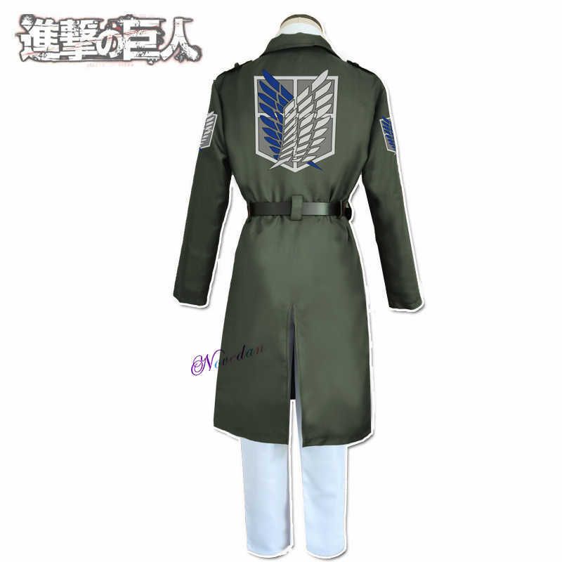 Attack on Titan Jacket Coat Shingeki no Kyojin Cosplay Eren Levi Jacket  Halloween Costume 