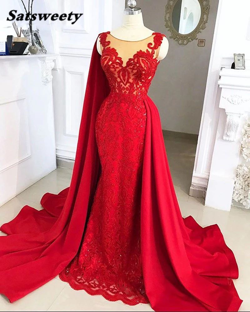 Compra Vestido De Noche Femenino Rojo Largo 2021 Mermaid Vintage Lace  African Mujer Partido Formal Vestidos De Baile Con Chal Barato | Entrega  Rápida Y Calidad | Es.Dhgate