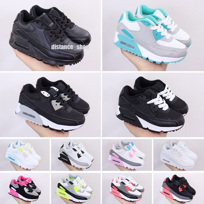 Air Max 90 Primavera Otoño Zapatos para niños 90 Transpirable Cómodo Zapatillas