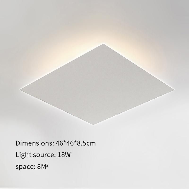 L-46x46xh8.5cm cool licht zwart