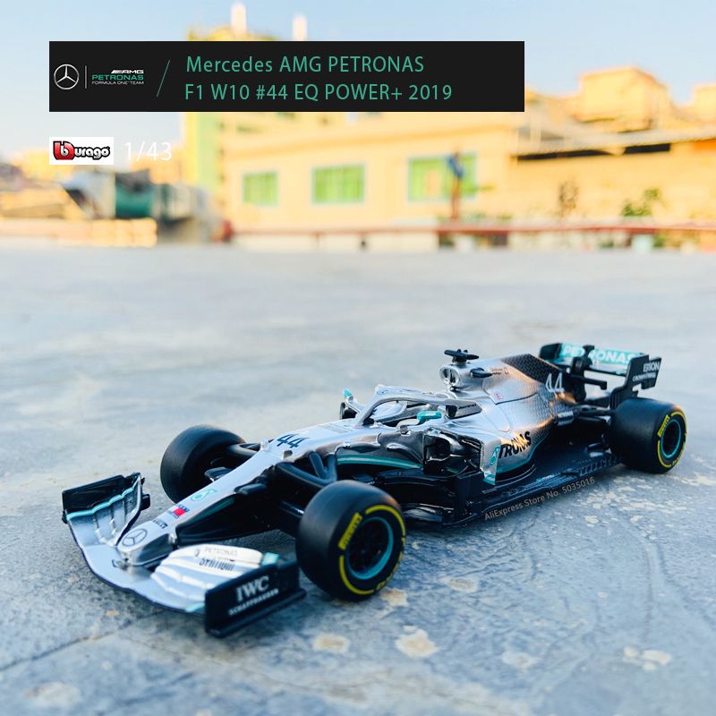 77 Boxed 1:43 2019 F1 Mercedes AMG Petronas W10 Model Car No 44 No 