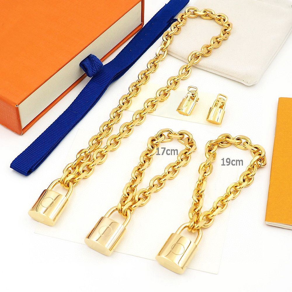 Gold/Necklace+Bracelet(17cm)+Earrings