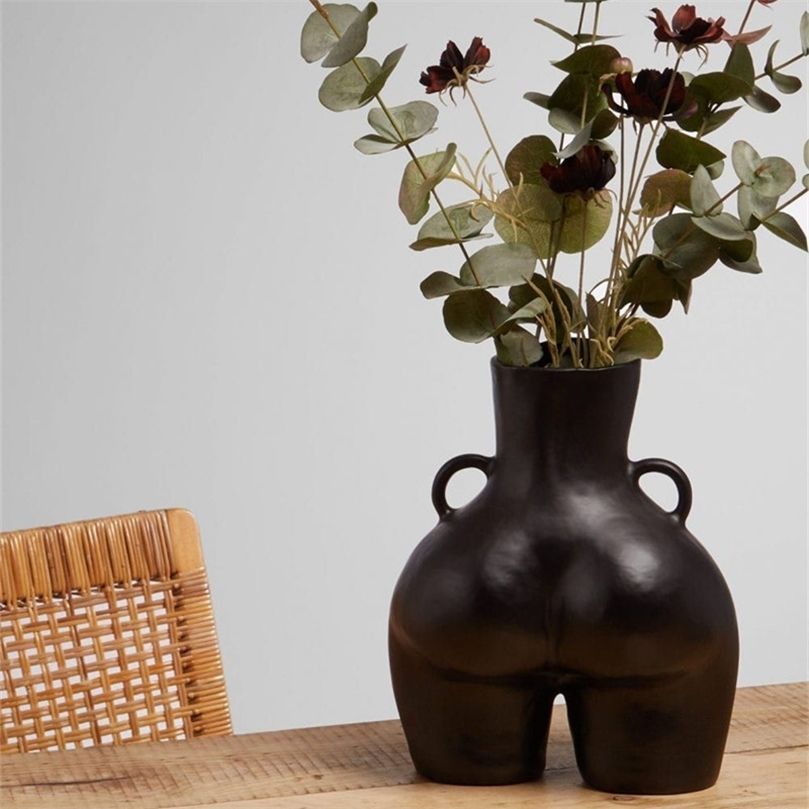 BUM Vase Arts Female Body Ass Woman Desktop Resin Modern Office Living