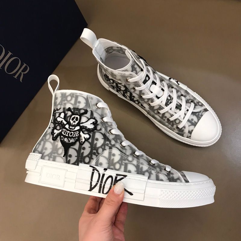 Walk'n'Dior-sneaker Grijze technische mesh met Dior Oblique | DIOR