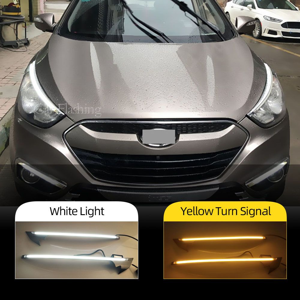 For Hyundai ix35 2010 2011 2012 2013 2Pcs LED DRL Daytime Running Lights For Hyundai ix35 2010 2011 2012 2013 2Pcs LED DRL Daytime Running Lights