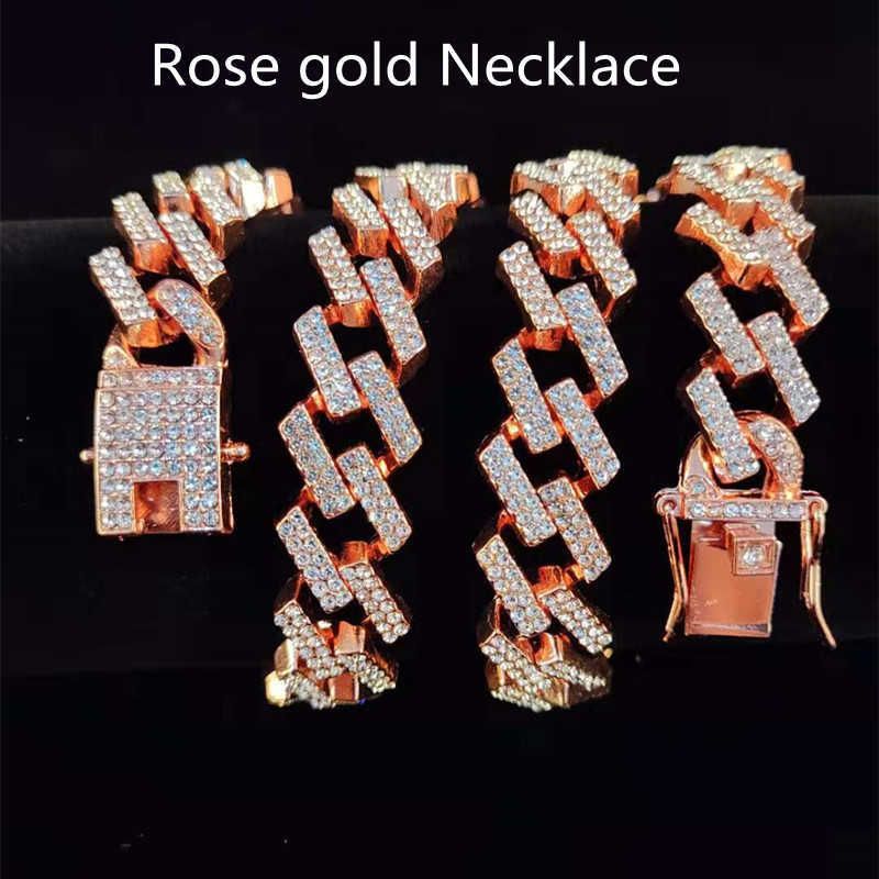 Rose Gold Necklace-8inch e 22 polegadas
