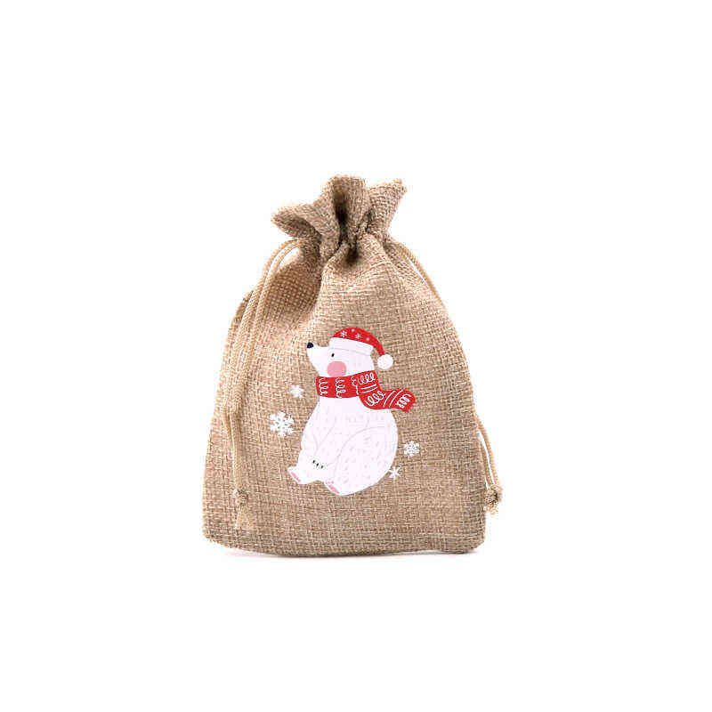 Foulard rouge Bear-10x14cm-Noël cadeau de linge