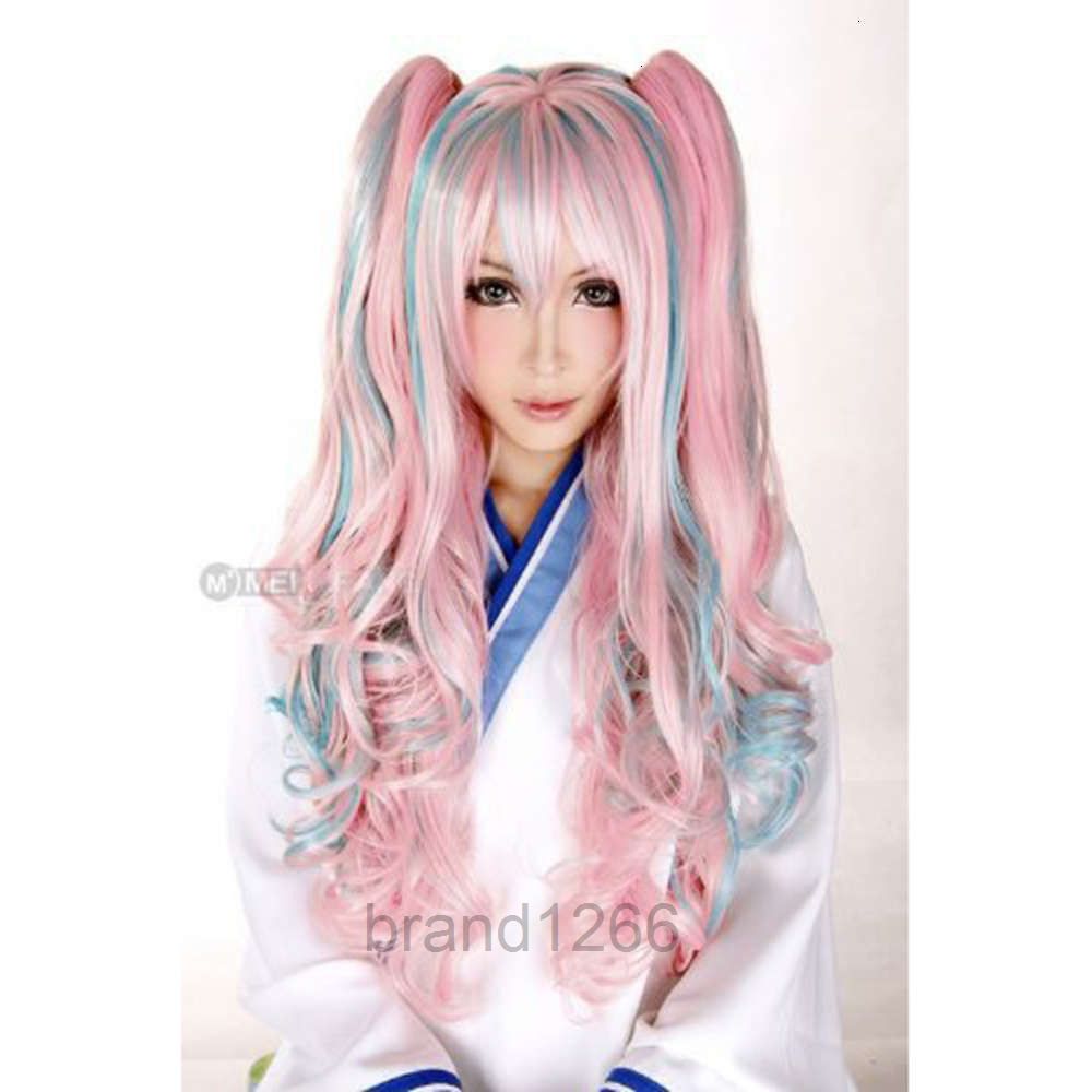 Long Cos Wig Lolita Wavy Mixed Color Pink Blue Thick Synthetic Anime Wigs for Women Halloween Cosplay Costume Cute Wig with Clip Hair Wigs Long Cos Wig Lolita Wavy Mixed Color Pink Blue Thick Synthetic Anime Wigs for Women Halloween Cosplay Costume Cute Wig with Clip Hair Wigs