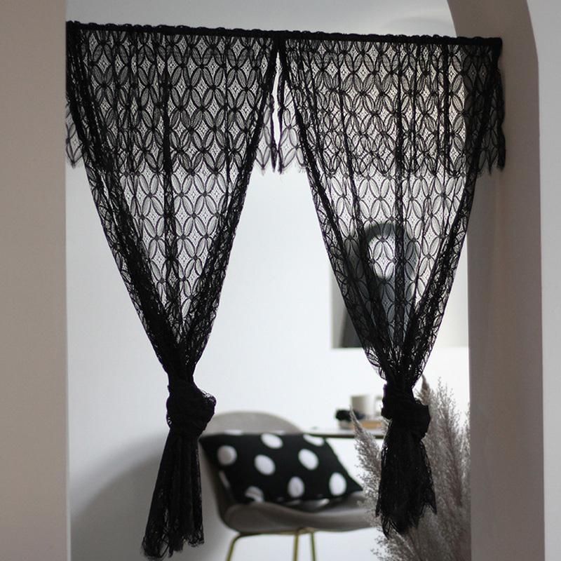 Curtain Ds Rod Pocket White Black Hollow Lace Door Curtains For Living Room Valance Roman Kitchen Entrance Partition Nt From Aveapt2621s Dhgate Com Black Hollow Lace Door Curtains, Curtains For Kitchen Entrance