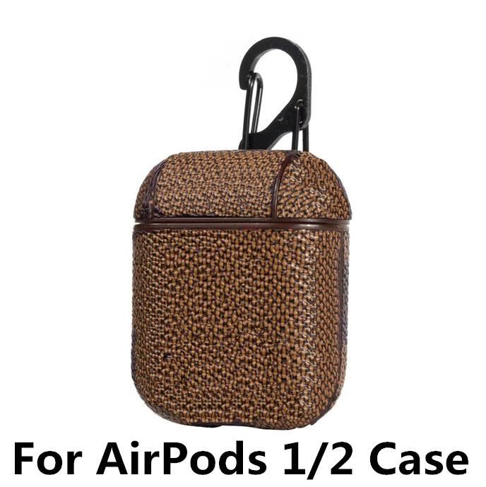 Voor airpods 1/2 case- bruine plaid l