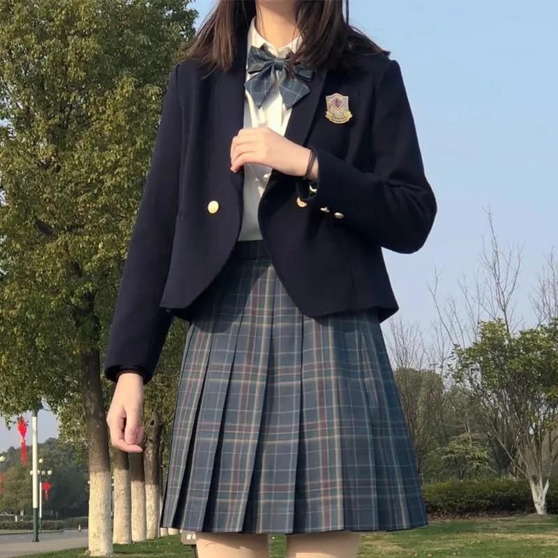 Compra Trajes Para Mujer Blazers Uniforme Escuela Uniforme Japonés Girls  Spring Otoño Cuello Cuello Blazer De Manga Larga Chaquetas Abrigos Para JK  Barato | Entrega Rápida Y Calidad | Es.Dhgate