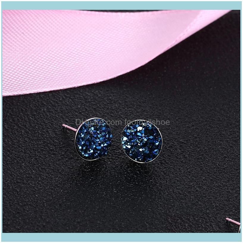 Blu scuro - 8mm-925 Argento