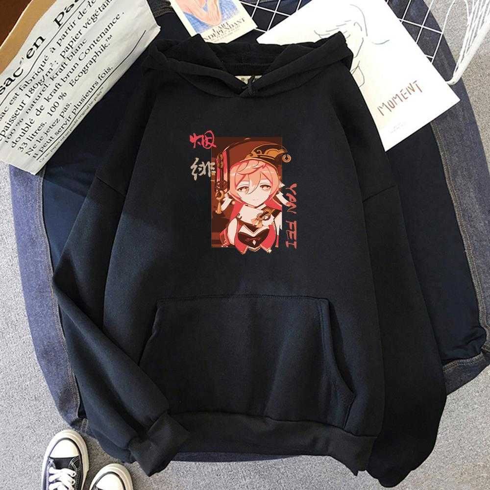 Anime Genshin Impact Cartoon Sudadera con Capucha Anime Genshin Impact Cartoon Sudadera con Capucha