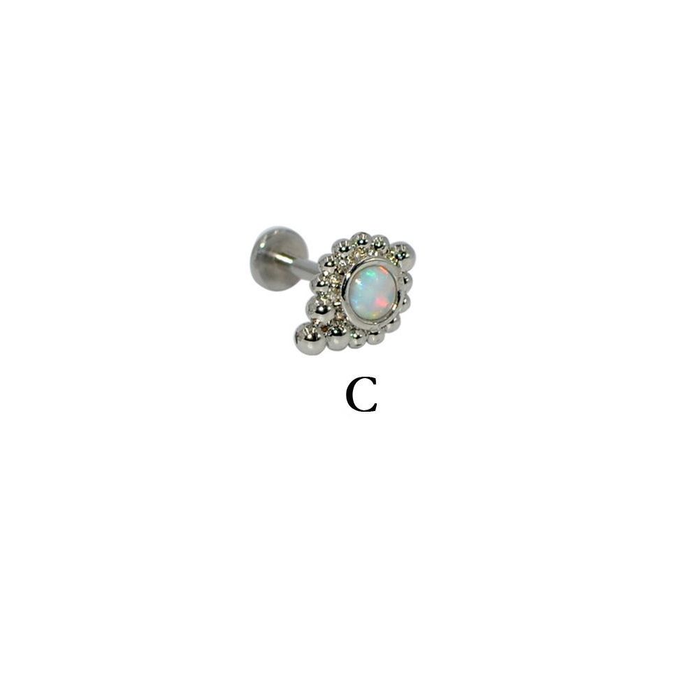 c Opal Lip Ring-1.2x6mm