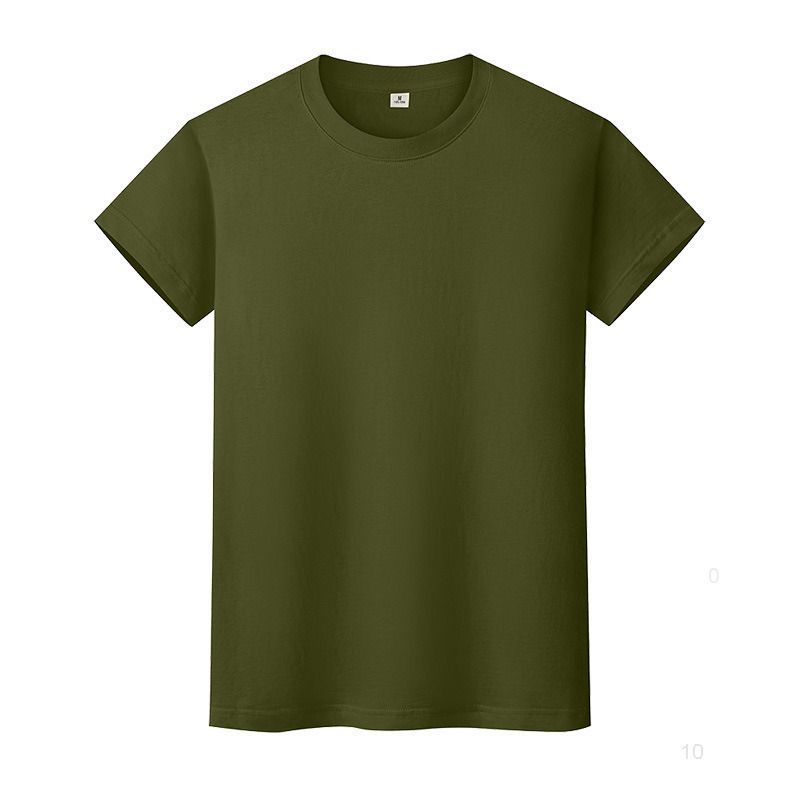 Yeni Yuvarlak Boyun Katı Renk T-Shirt Yaz Pamuk Dip Gömlek Kısa Kollu Erkek ve Bayan Yarım Kollu NPH0II