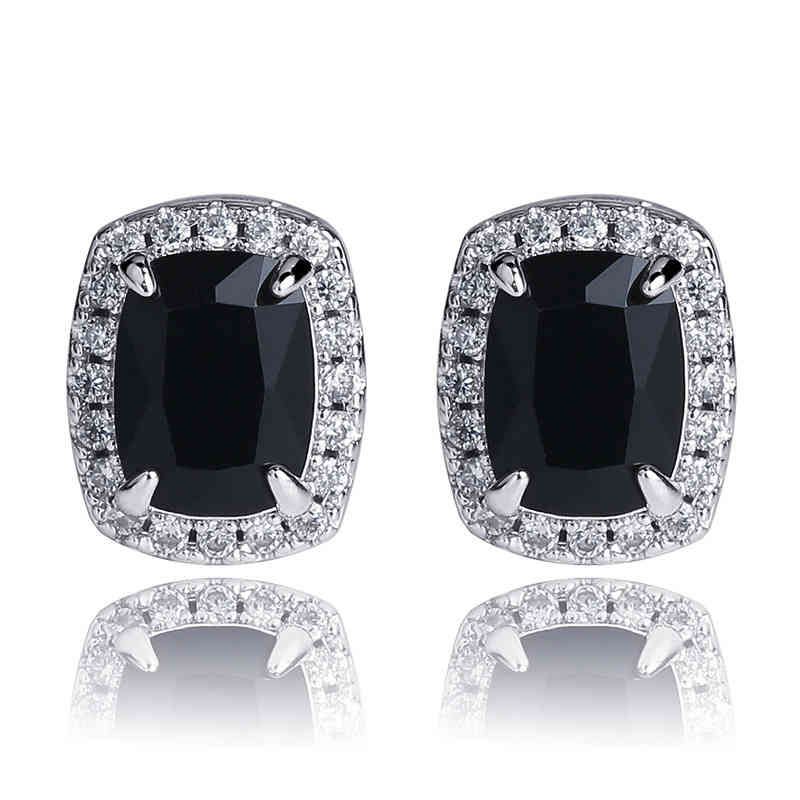 Silver Black Cz