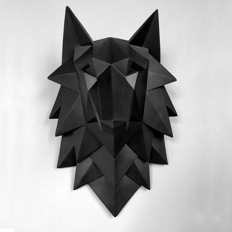 Black Wolf Statue-35x24x20cm