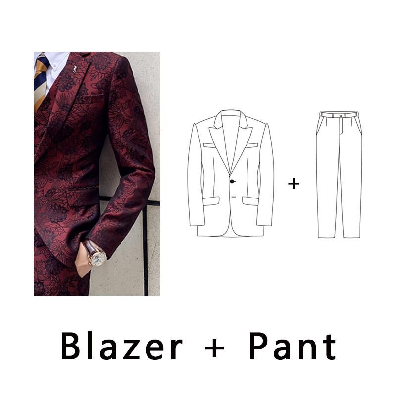 Blazer ve pantolon kırmızısı