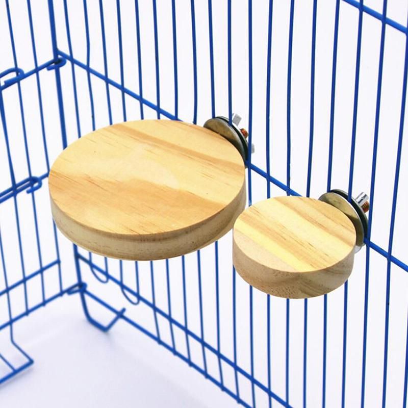 Pets Small Animal Hamster Platform Stand Rack Squirrel Cage Wooden Plate Toys 