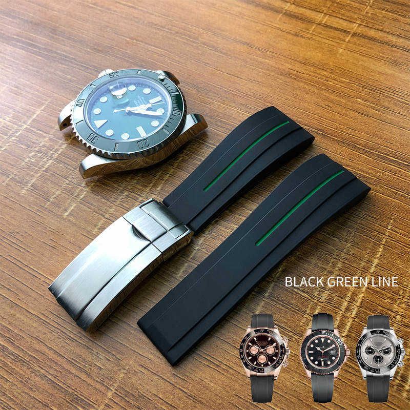 Black Green Line-20mm No Buckle