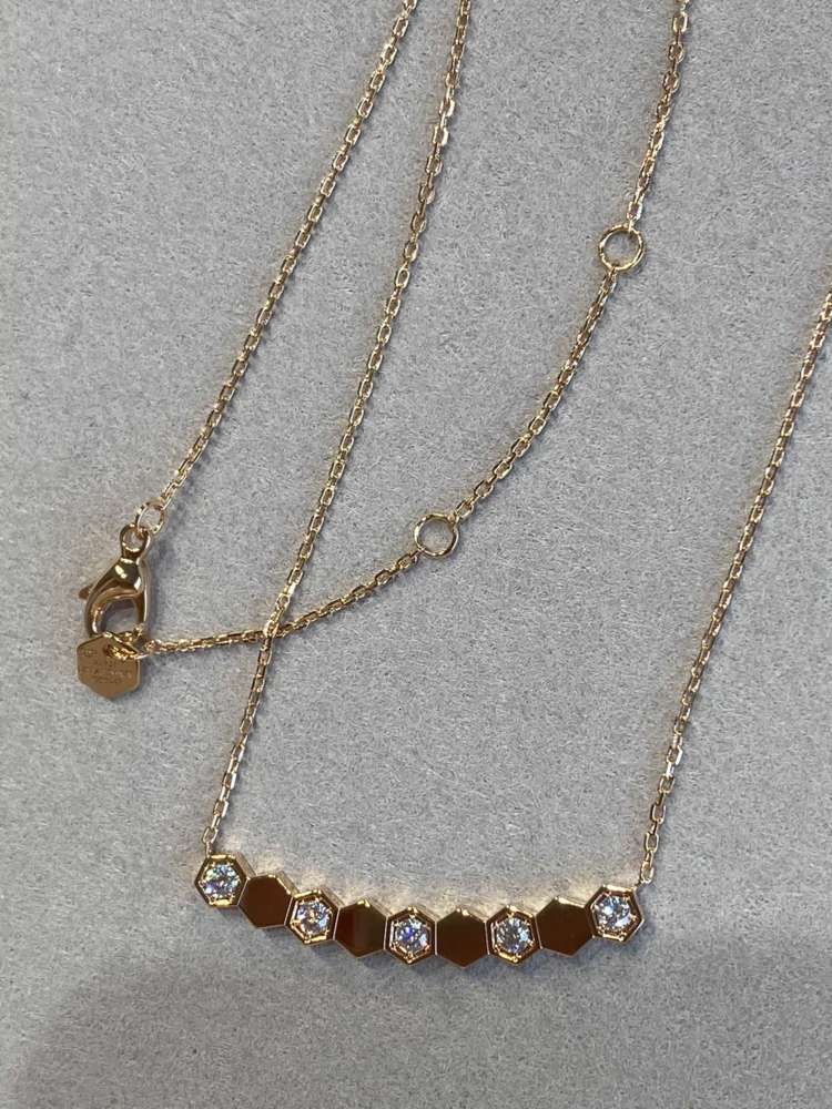 Rose Gold Honeycomb Necklace-925 Silver