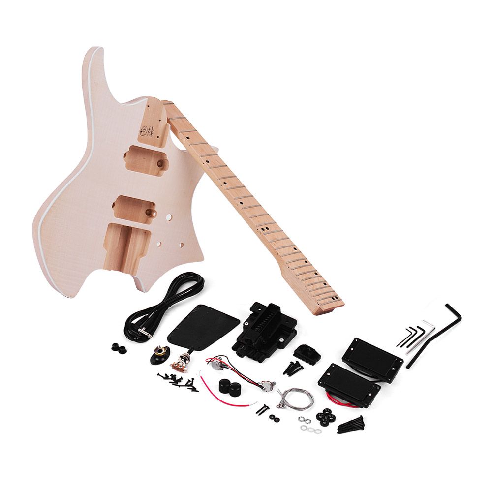Compra Muslady Guitarra Eléctrica Sin Terminar DIY Kit De Bricolaje Guitarra  Eléctrica Basswood Cuerpo Maple De Madera Diapasón Cuello De Guitarra Sin  Cabezal Barato | Entrega Rápida Y Calidad | Es.Dhgate