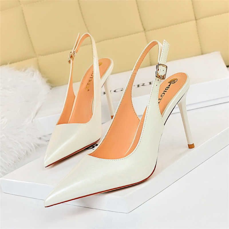 White 9.5cm Heels