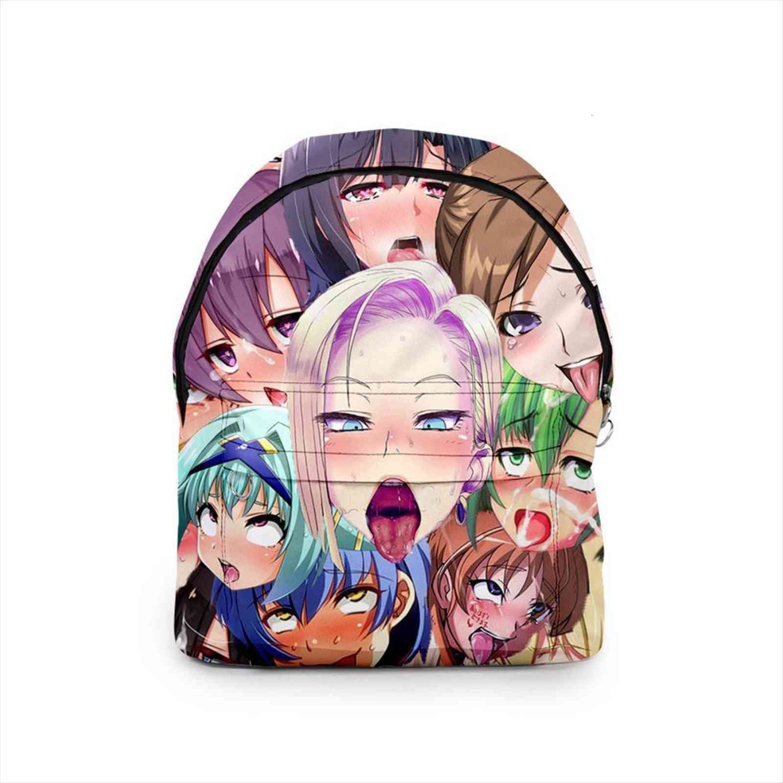Compra Anime Kawaii Hentai Mochilas Hombres Mujeres AHEGAO Bolsas Escolares  Viajes 3D Imprimir Mochila Cuaderno Adolescente Barato | Entrega Rápida Y  Calidad | Es.Dhgate