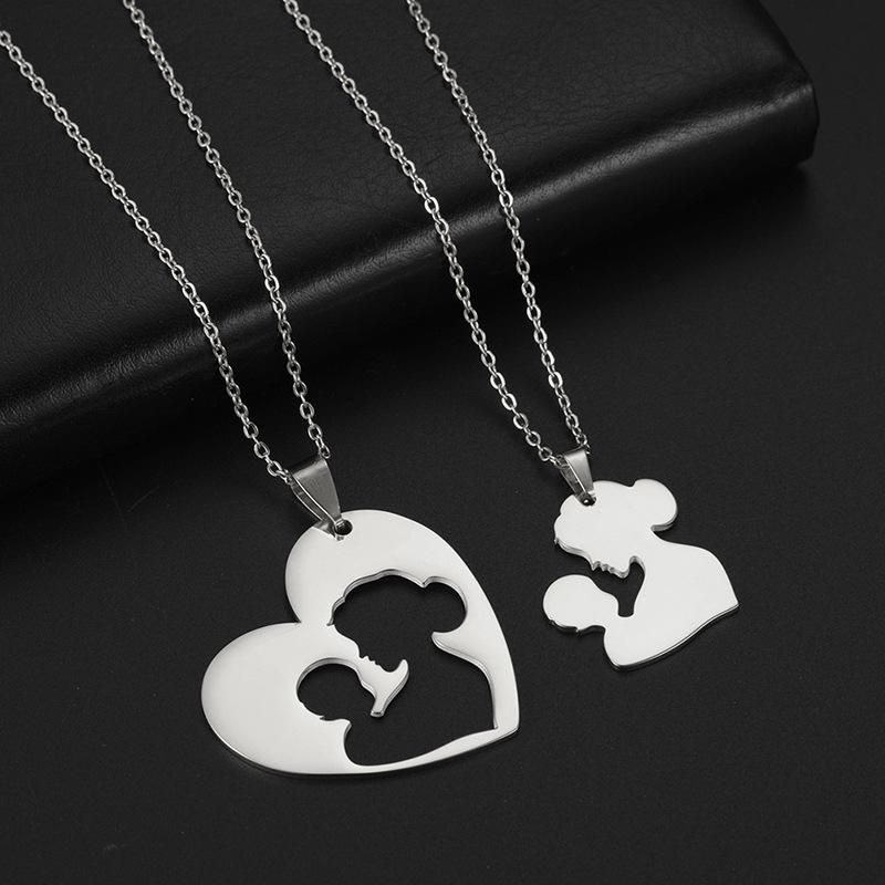 Acheter Pas Cher Coeur Maman Bebe Epouse Pendentif Collier Pour Femme Personnalite Fete Des Meres Bijoux Cadeau Enfant Garcon Garcon En Acier Inoxydable Cou De Cou Du 2 6 Fr Dhgate