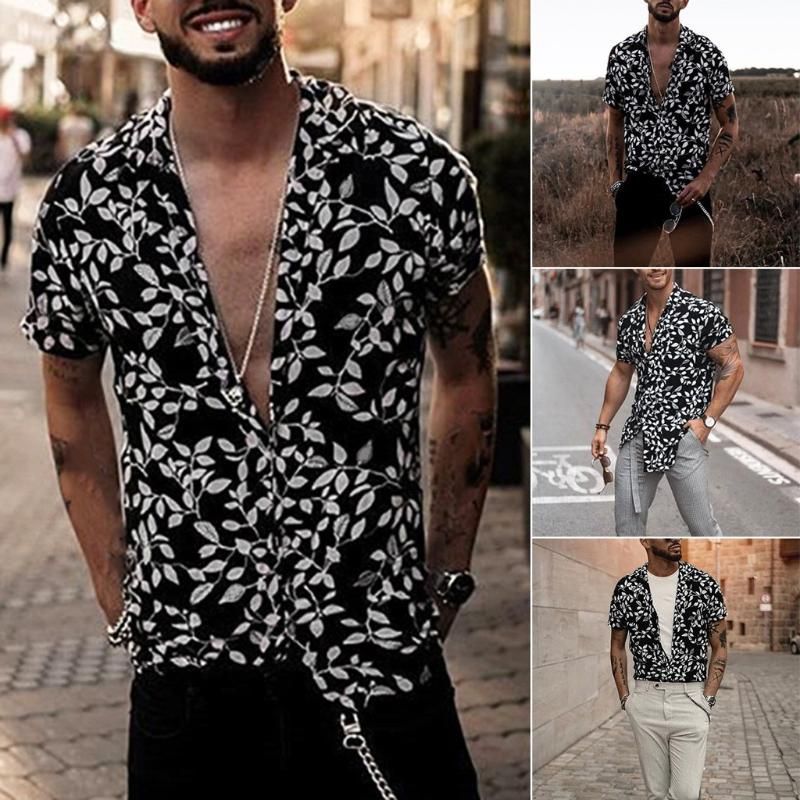 Mens T Shirts Baggy T Shirt Hawaiian 