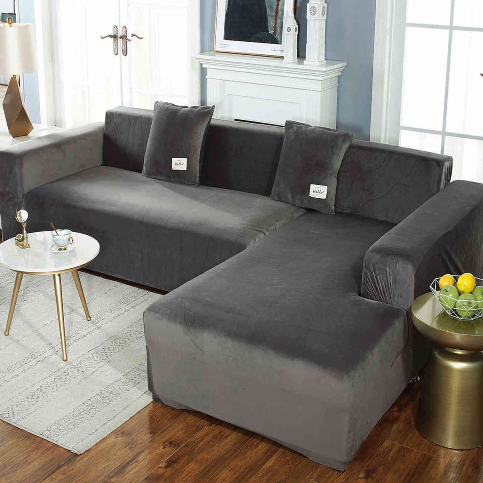 Grau-4-Set Sofa 235-300cm