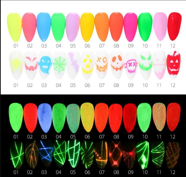 Glow in Dark 12 Colours Zestaw