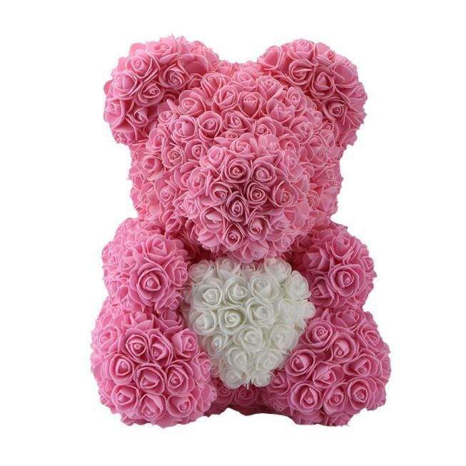 pink with white heart 38cm