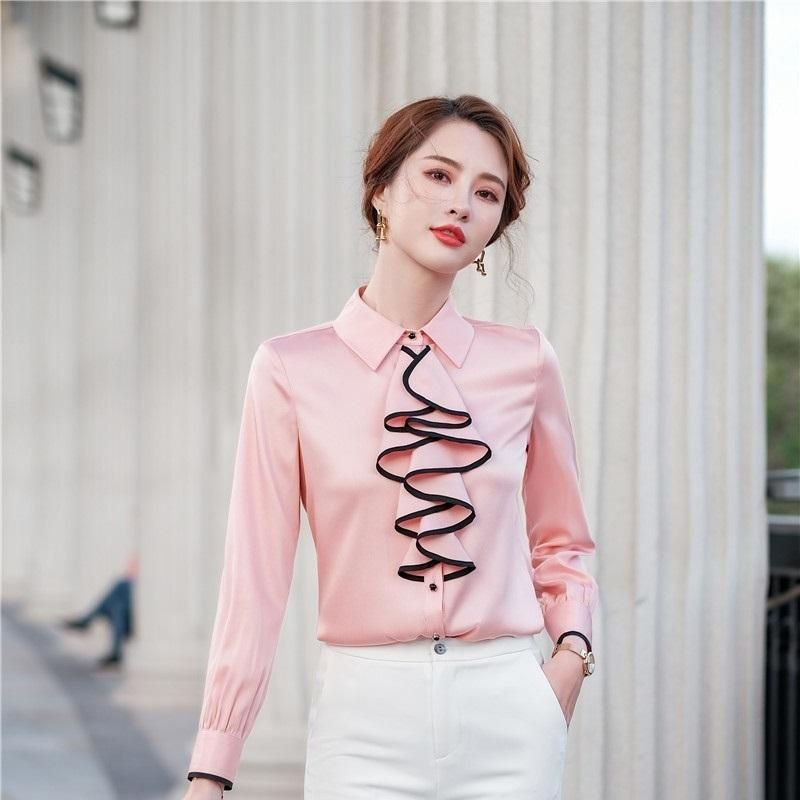 Work Wear Blouse Female Tops Clothes 