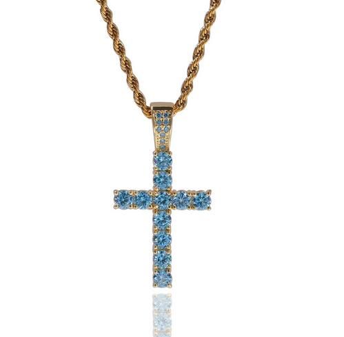 Croix bleue d'or