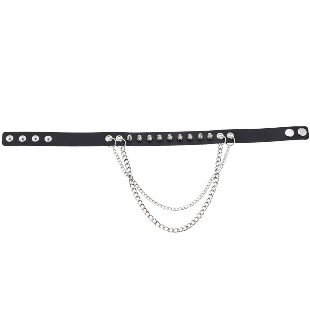 Choker Necklace Spike Collars Punk Chains Leather Emo Metal Spiked Studded