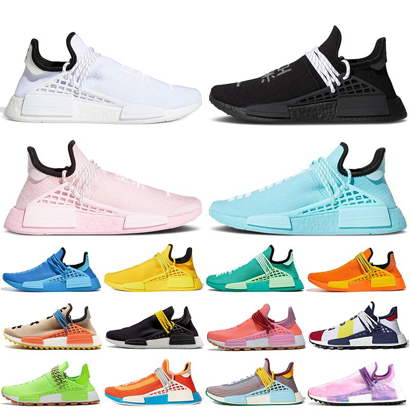 Pharrell Williams Adidas Nmd Human Race 2021 أحذية الجري للرجال أحذية رياضية للنساء مقاس كبير 47 أبيض أسود وردي أخضر حذاء رياضي يذاكر كثيرا من Hu Trail 2021 من Mens Athletic Shoes 20 22ر س موبايل Dhgate