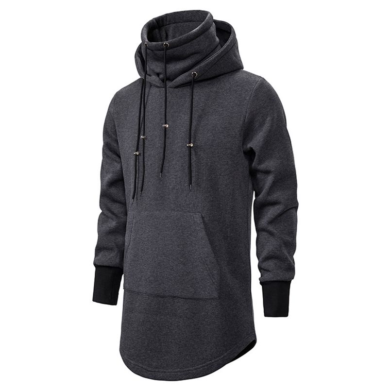 Compra Hombres Delgado Largo Sección Larga Cuello Hombre Sudadera Con  Capucha Hombre Extienda Dobladillo Curvado Sólido Negro Algodón Casual  Sudaderas Con Capucha 210825 Barato | Entrega Rápida Y Calidad | Es.Dhgate