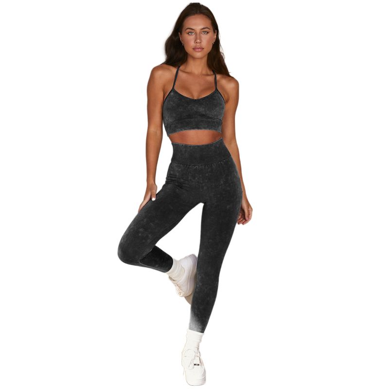 Black bra pants set