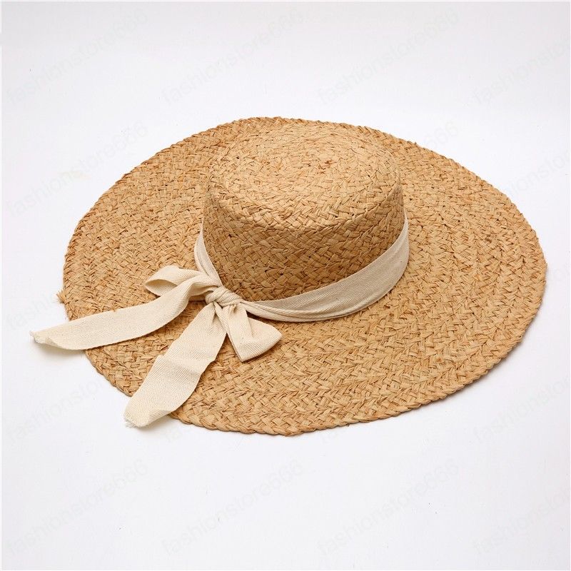New Ladies hat Fashion Letter Ribbon Big Straw hat Summer Beach Holiday Sun hat New Ladies hat Fashion Letter Ribbon Big Straw hat Summer Beach Holiday Sun hat