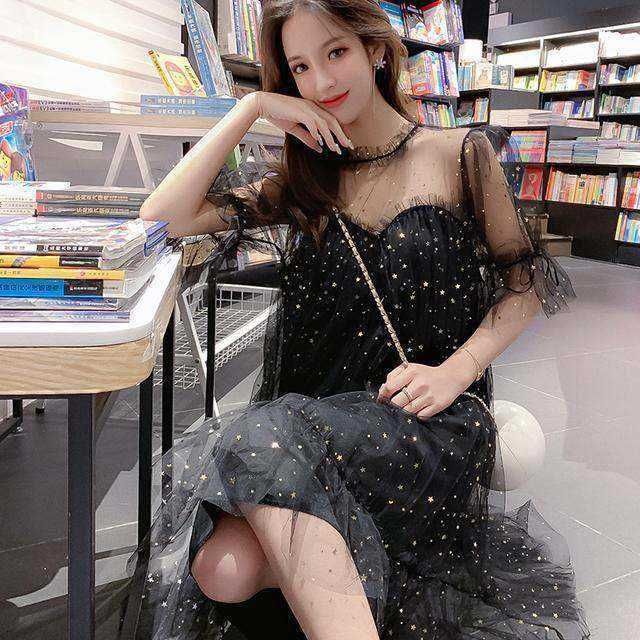 Black Sequin Dress