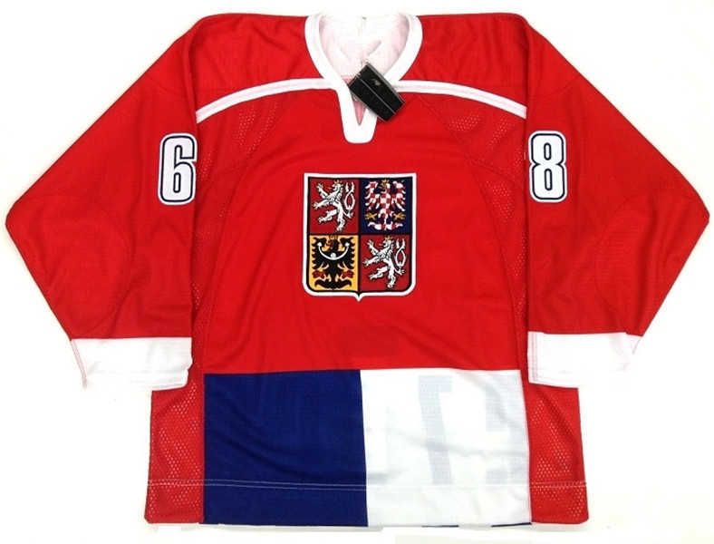 Jaromir Jagr 68 Czech Republic National Team Red Hockey Jersey — BORIZ