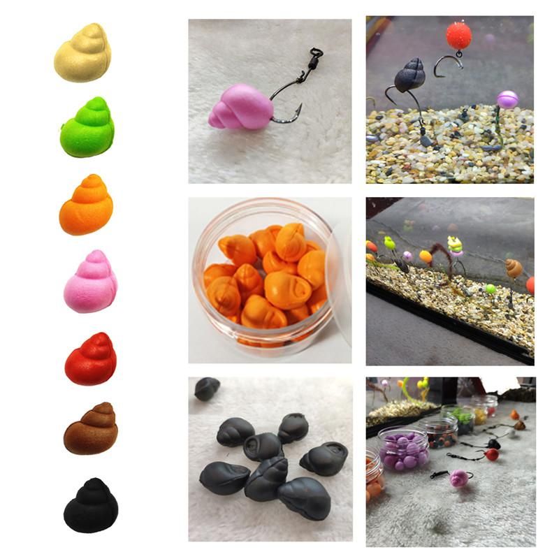 2021 Carp Fishing EVA Bait Realistic River Snail Float Baits Fake Foam